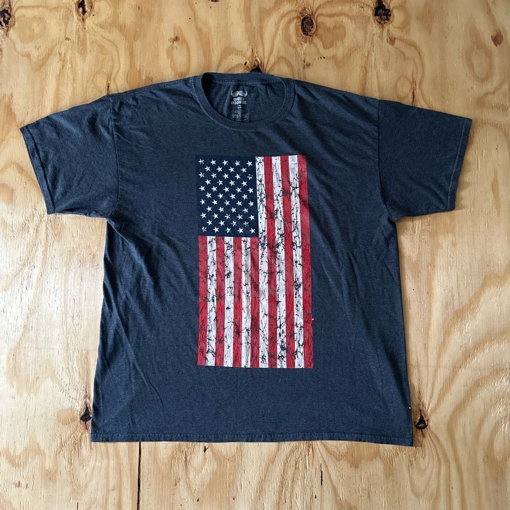 Under Disguise Navy Blue American Flag Tee XL